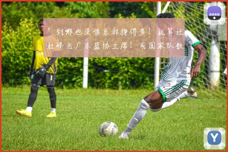 ＂到哪也没俱乐部挣得多！就算让杜峰当广东蓝协主席！或国家队教练能给他开300一500万人民币！可能吗？杜峰当国家队主教练兼广东主教练的。国家队教练的钱够买烟抽吧！都是小零头。